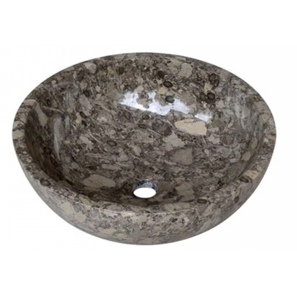Chậu Rửa Mặt Lavabo Kanly MAR14I Đặt Bàn Đá Marble Tự Nhiên 400×150 mm