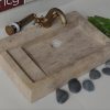 Chậu Rửa Mặt Lavabo Kanly MAR24V Đặt Bàn Đá Tự Nhiên - ảnh 2