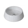 Chậu Rửa Mặt Lavabo Kanly MAR43V Đặt Bàn Đá Màu Trắng Sữa 400×120 mm
