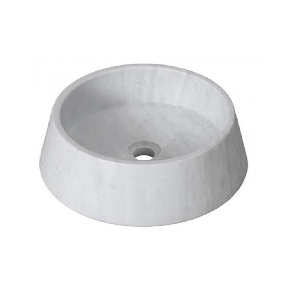 Chậu Rửa Mặt Lavabo Kanly MAR43V Đặt Bàn Đá Màu Trắng Sữa 400×120 mm