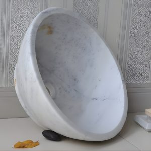 Ảnh công trình thực tế Chậu Rửa Mặt Lavabo Kanly MAR53V Đặt Bàn Đá Tự Nhiên 400×150 mm