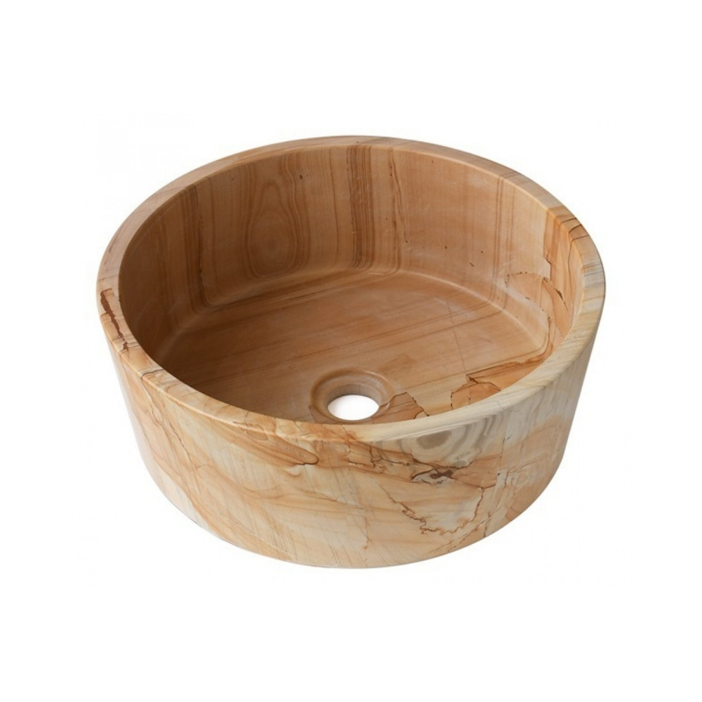 Chậu Rửa Mặt Lavabo Kanly MAR723N Đặt Bàn Đá Marble Tự Nhiên 400×140 mm