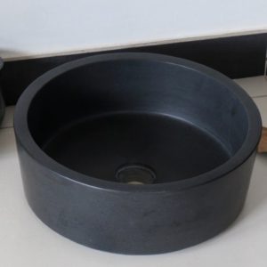 Ảnh công trình thực tế Chậu Rửa Mặt Lavabo Kanly MAR7E2 Đặt Bàn Đá Marble Màu Đen