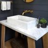 Chậu Rửa Mặt Lavabo Kanly MAR93V Đặt Bàn Đá Tự Nhiên Chữ Nhật - ảnh 2