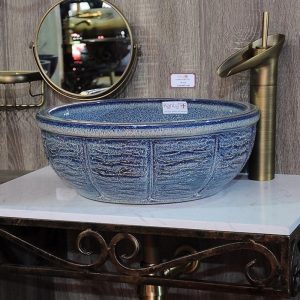 Ảnh công trình thực tế Chậu rửa mặt lavabo Kanly SU124 đặt bàn