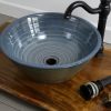 Chậu rửa mặt lavabo Kanly xanh SU018 đặt bàn sứ mỹ thuật 400×150 mm - ảnh 4