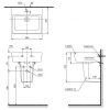 Chậu Rửa Mặt Lavabo TOTO LHT328C#XW Chữ Nhật Treo Tường Chân Ngắn - ảnh 2