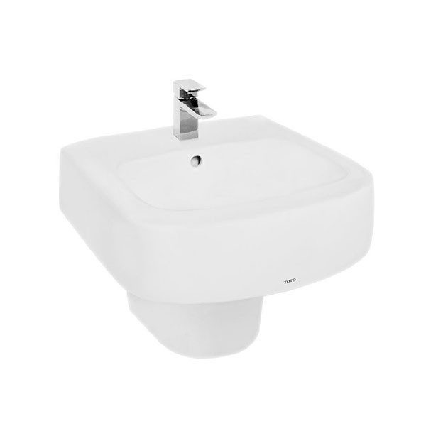Chậu Rửa Mặt Lavabo TOTO LHT767CR#XW Treo Tường Chân Ngắn