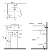 Chậu Rửa Mặt Lavabo TOTO LPT767C#XW Treo Tường Chân Dài - ảnh 2