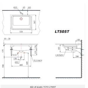 Ảnh công trình thực tế Chậu Rửa Mặt Lavabo TOTO LT505T#XW Âm Bàn