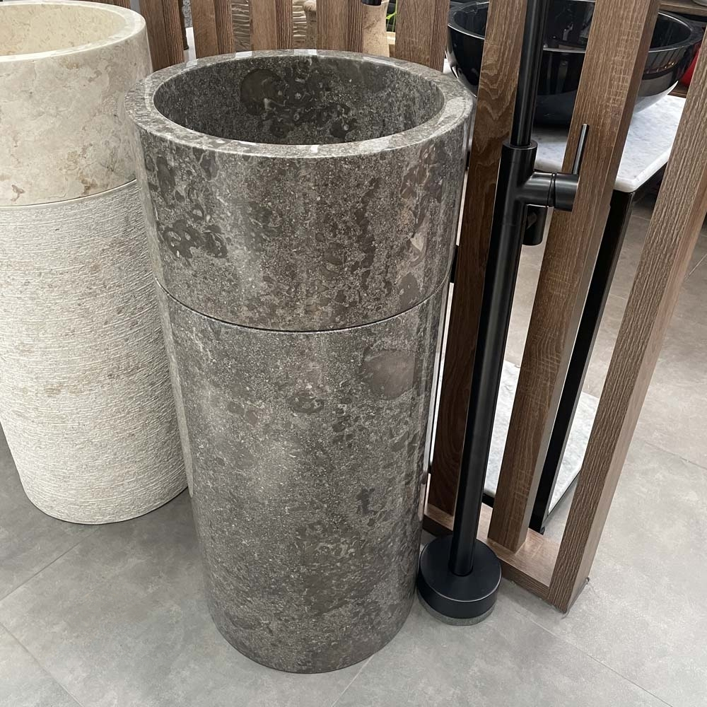 Chậu Rửa Mặt Lavabo Trụ Đứng Kanly MAR74Fi / MAR71Fi Đá Marble Tự Nhiên Indo
