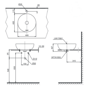 Ảnh công trình thực tế Chậu Rửa Mặt TOTO LT1706#XW Đặt Bàn