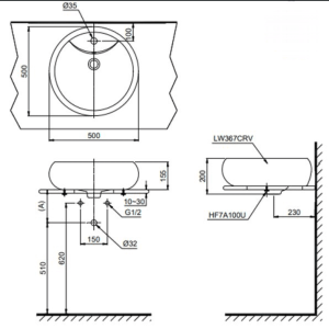 Ảnh công trình thực tế Chậu Rửa Mặt TOTO LT367CR#XW Đặt Bàn