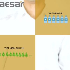 Ảnh công trình thực tế Bồn Cầu Xổm CAESAR CT1250 Kèm Thùng Nước Treo Tường