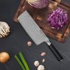 Dao thái thép Nhật Damascus KONOX Eiko Chopper Series 7″ - ảnh 2