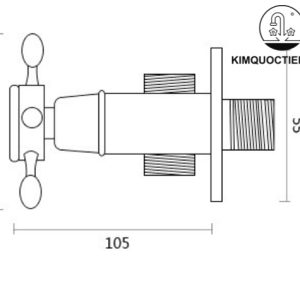 Ảnh công trình thực tế Van góc bằng đồng Kanly GCV12