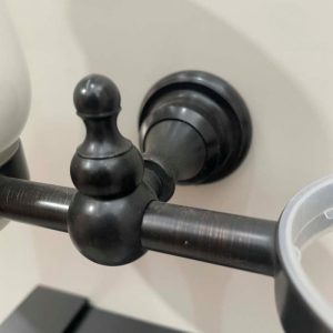 Ảnh công trình thực tế Giá để cốc đôi bằng đồng Kanly GCK08B