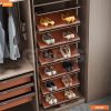 Giá Để Giày Xoay 360 Độ GARIS GW44R 12 Tầng Khay Bọc Da