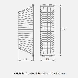 Ảnh công trình thực tế Giỏ để đồ inox Kluger KB – 603