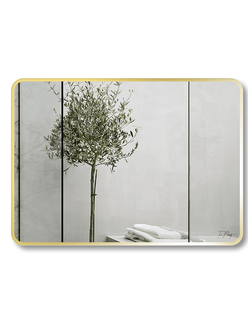 Gương GLS F11R60 Chữ Nhật Viền Nhôm Đen Dòng F Ngang 80x60cm