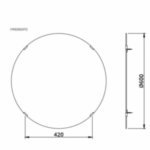 Ảnh công trình thực tế Gương Phòng Tắm TOTO YM6060FG Chống Mốc