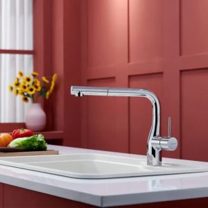 Ảnh công trình thực tế Vòi rửa chén dây rút NOBIBOX JAPA NX996