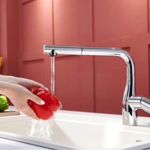 Ảnh công trình thực tế Vòi rửa chén dây rút NOBIBOX JAPA NX996