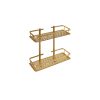 Kệ 2 tầng đựng đồ nhà tắm bằng đồng Kanly GCK30D