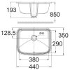 Lavabo American Standard WP-0468 Âm Bàn Loven 440×350 mm - ảnh 2