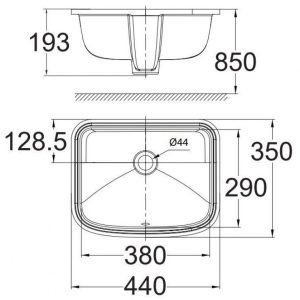 Ảnh công trình thực tế Lavabo American Standard WP-0468 Âm Bàn Loven 440×350 mm