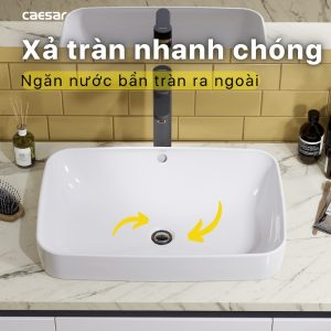 Ảnh công trình thực tế Lavabo Caesar đặt trên bàn L5262