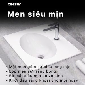 Ảnh công trình thực tế Lavabo Caesar dương bàn L5022