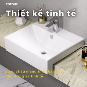 Ảnh công trình thực tế Lavabo Caesar dương bàn LF5301