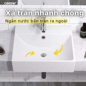 Ảnh công trình thực tế Lavabo Caesar dương bàn LF5301
