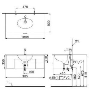 Ảnh công trình thực tế Lavabo CAESAR LF5028 Đặt Bàn