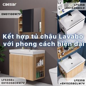 Ảnh công trình thực tế Lavabo Caesar LF5358