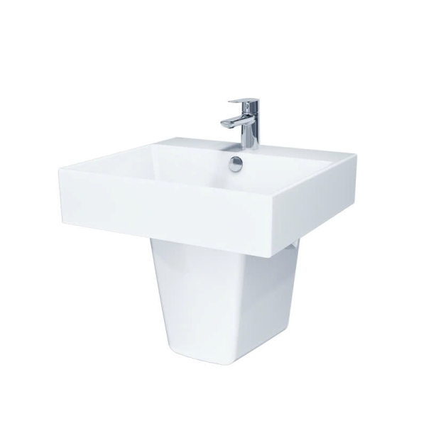 Lavabo treo tường Caesar LF5263/PF2463 chân lửng