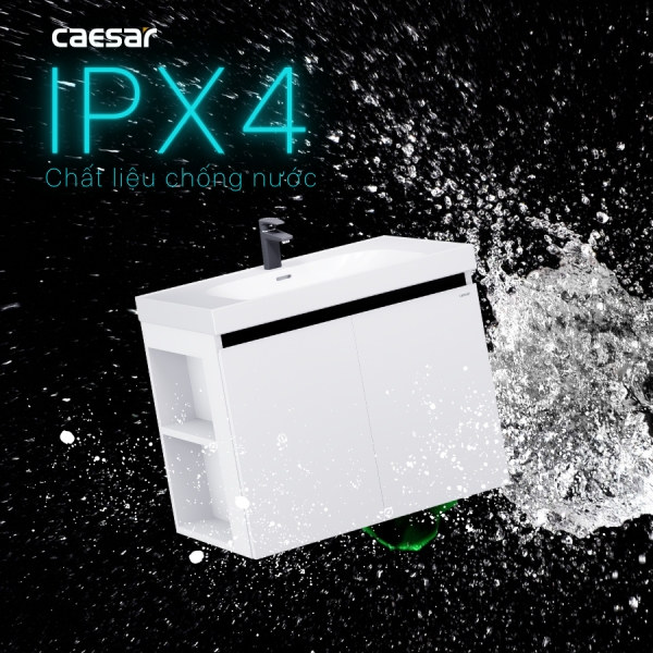 Ảnh công trình thực tế Tủ lavabo Caesar LF5358/EH15358CLV 80cm màu trắng hộc trái