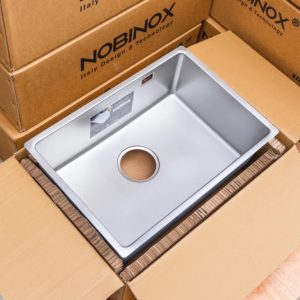 Ảnh công trình thực tế Chậu rửa chén NOBINOX LISA NN645S chống xước 1 hộc
