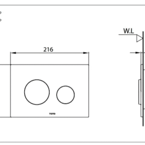 Ảnh công trình thực tế Mặt nạ nút nhấn TOTO MB005DNP