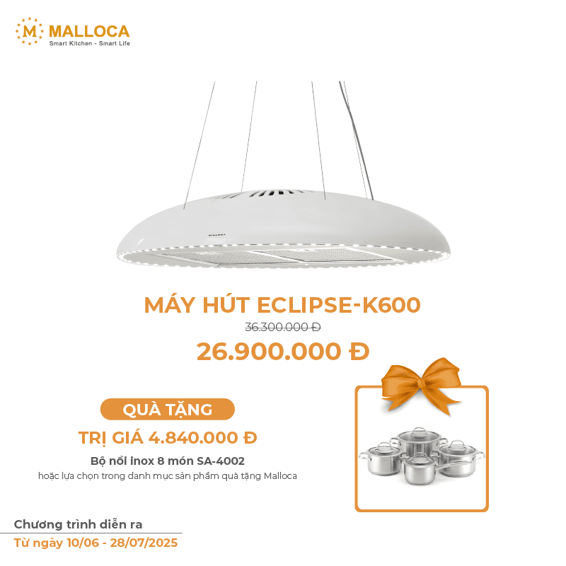 Máy Hút Mùi MALLOCA ECLIPSE -K600 Treo Độc Lập