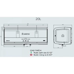 Ảnh công trình thực tế Máy nước nóng ARISTON SL3 20 LUX gián tiếp 20L bình ngang