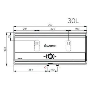 Ảnh công trình thực tế Máy nước nóng ARISTON SL3 30 R gián tiếp 30L bình ngang