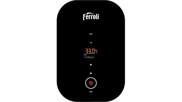 Máy Nước Nóng Trực Tiếp FERROLI AMORE GDP – 4.500W Chống Giật Có Bơm Tăng Áp Hiển Thị Nhiệt Độ