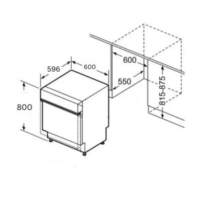 Ảnh công trình thực tế Máy rửa bát bán âm SMI46KS00E series 4
