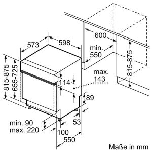 Ảnh công trình thực tế Máy rửa bát bán âm SMI6ZCS16E series 6
