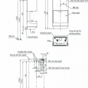 Ảnh công trình thực tế Máy Sấy Tay TOTO TYC322W Treo Tường
