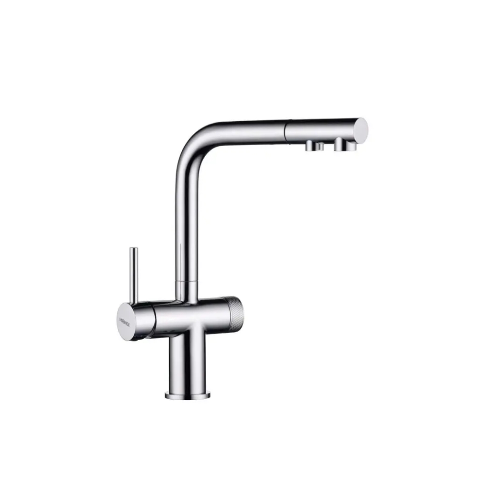 Vòi rửa chén dây rút 3 đường nước NOBIBOX MIRA NX333