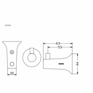 Ảnh công trình thực tế Móc Áo TOTO DSH01