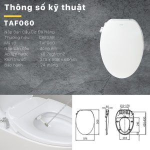 Ảnh công trình thực tế Nắp bàn cầu Caesar rửa cơ TAF060